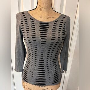 Express Charcoal Long Sleeve Top